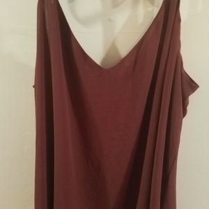 Torrid maroon double layer chiffon swing camisole